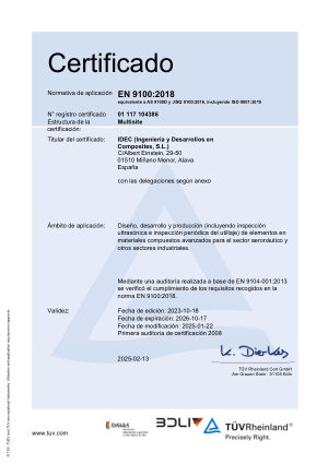 Certificado EN 9100:2018